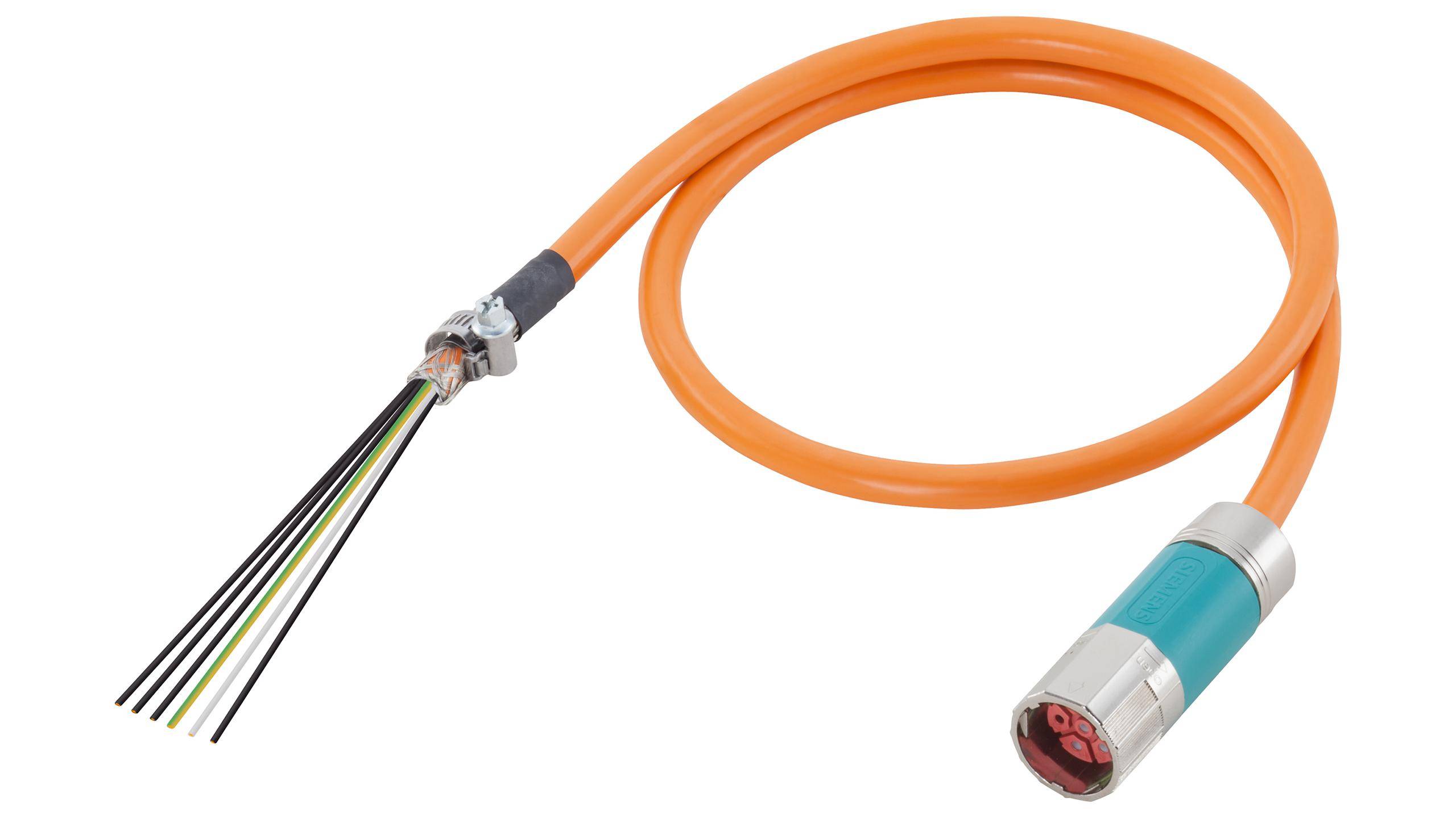 Siemens 6FX50025CG121AJ0 Pre-Assembled Power Cable, 600, 1000 V, 8.0 m L