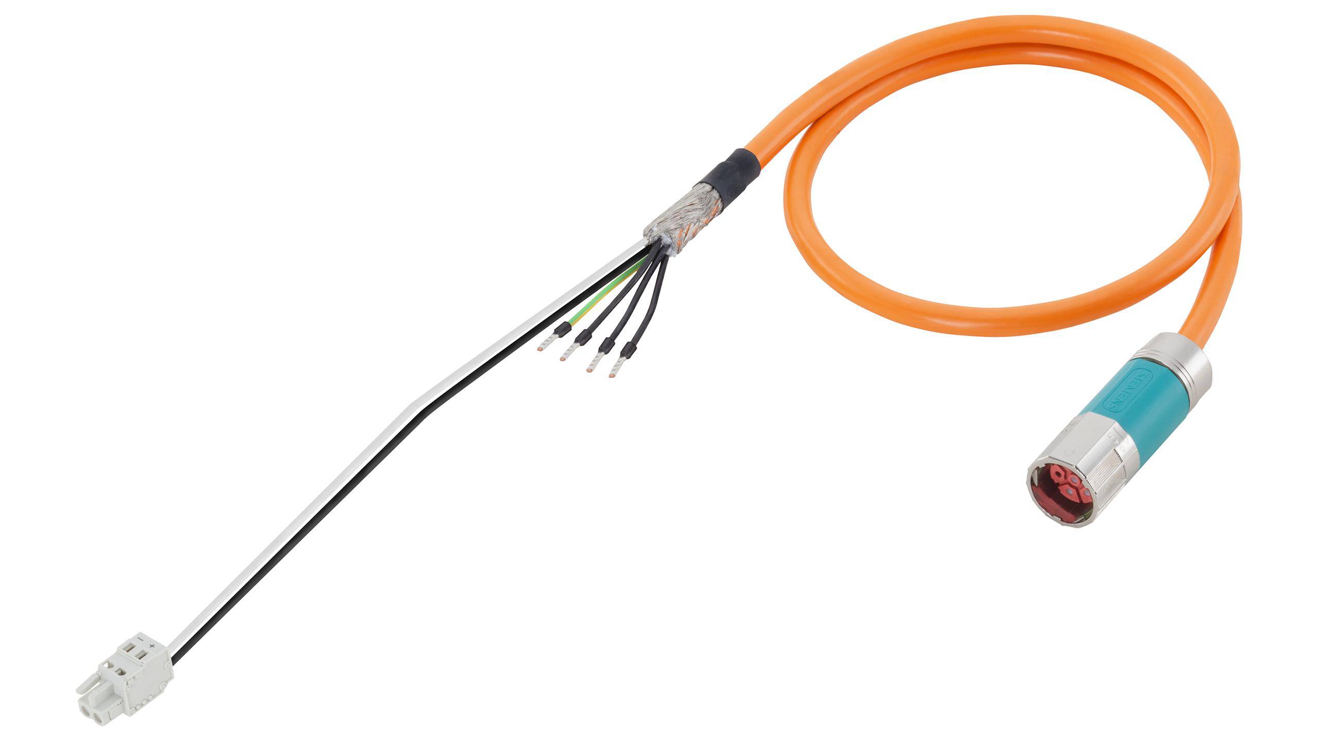 Siemens 6FX50025CF101AC0 SINAMICS S120 Pre-Assembled Power Cable, 2 m L