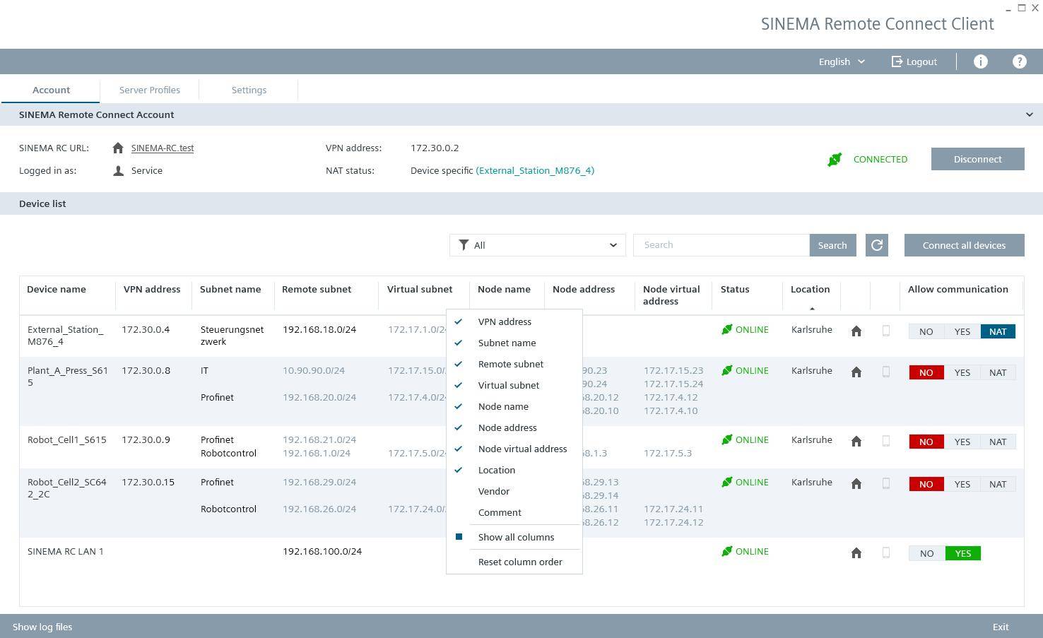 Siemens 6GK17211XG030AA0 6GK1 SINEMA RC Client V3 License Software, License key for server 3 languages Product