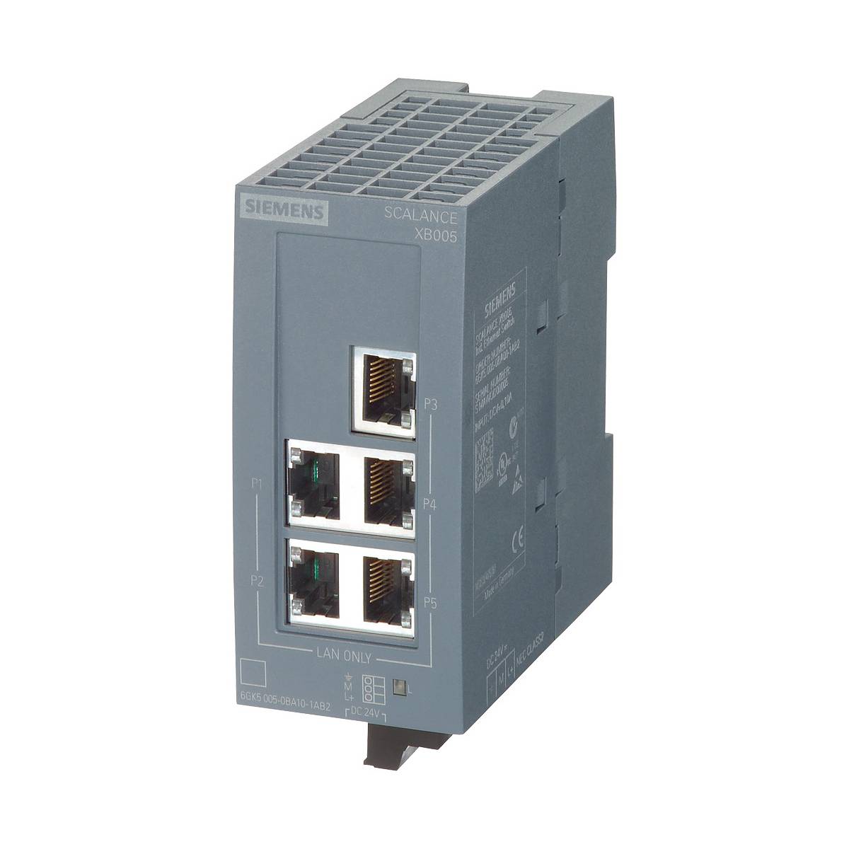Siemens SCALANCE 6GK50050GA101AB2 SCALANCE XB005G Unmanaged Ethernet Switch, RJ-45 Port