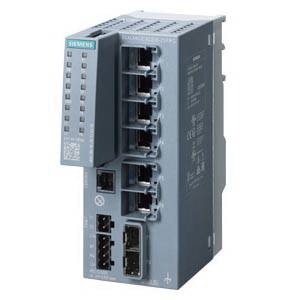 Siemens SCALANCE 6GK52062GS002TC2 Compact Layer 2 Managed Ethernet Switch, (6) RJ45 Port, Telnet/HTTP/HTTPS/TFTP/GMRP/DCP/LLDP/Ethernet/IP/SNMP v1/SNMP v2/SNMP v3/IGMP/GVRP/HRP/MRP/SSH/PRP/LACP/SSL/NTP/SNTP Protocol