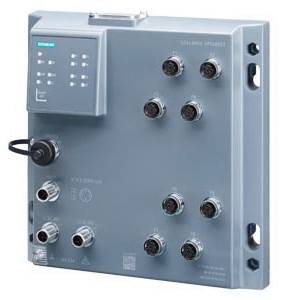 Siemens SCALANCE XP208EEC 6GK52080HA002ES6 Compact Managed Ethernet Switch, 10/100 Mbps Interface, M12 Port, Telnet/HTTP/HTTPS/TFTP/FTP/DCP/LLDP/Ethernet/IP/SNMP v1/SNMP v2/SNMP v3/IGMP/HRP/MRP/SSH/SSL/NTP/SNTP Protocol