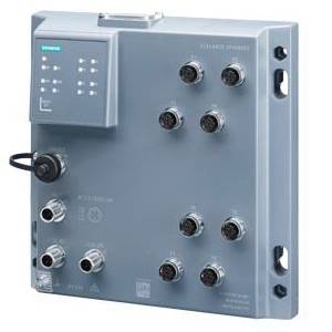 Siemens SCALANCE XP208POE 6GK52080UA005ES6 Compact Managed Ethernet Switch, 10/100 Mbps Interface, M12 Port, Telnet/HTTP/HTTPS/TFTP/FTP/DCP/LLDP/Ethernet/IP/SNMP v1/SNMP v2/SNMP v3/IGMP/HRP/MRP/SSH/SSL/NTP/SNTP Protocol