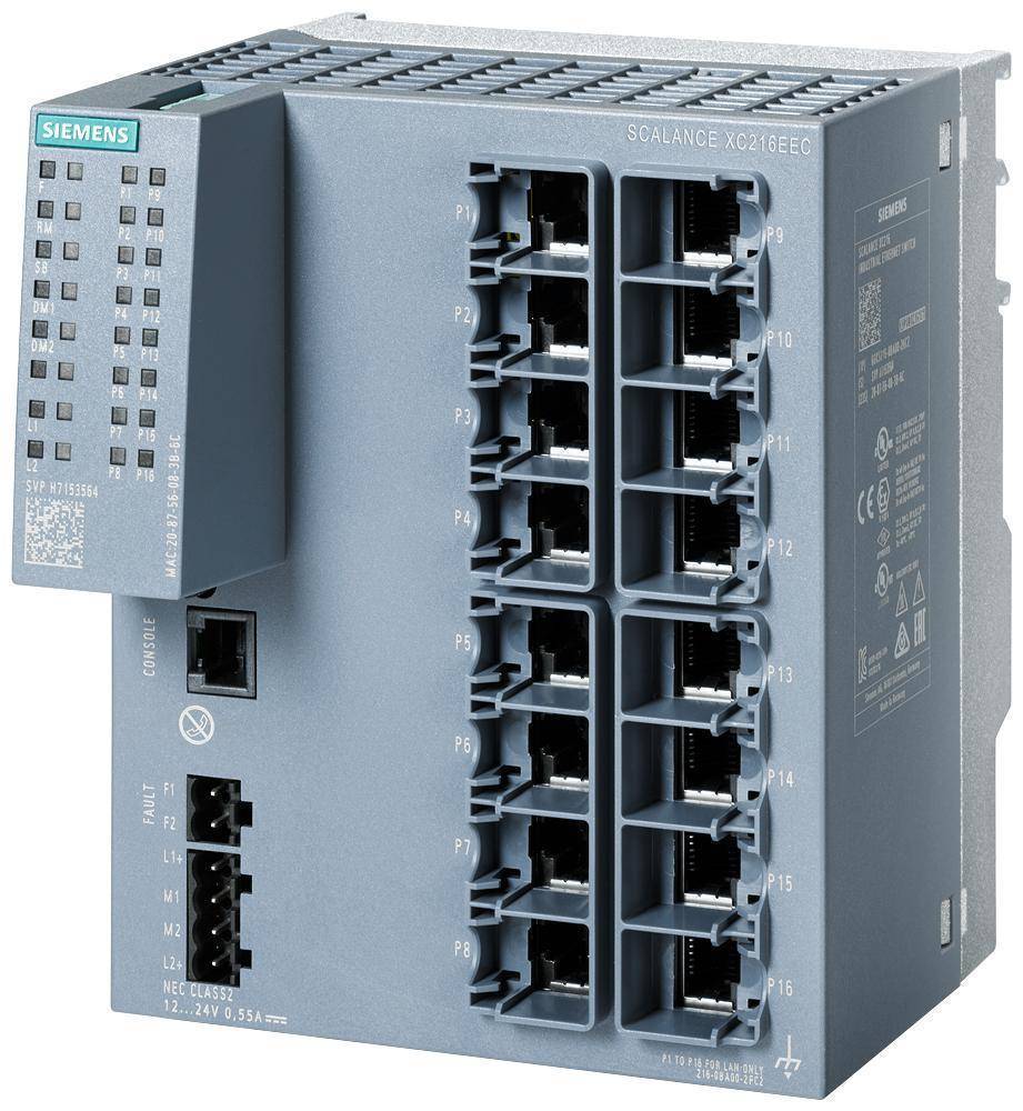 Siemens 6GK52160BA002FC2 XC216EEC SCALANCE, RJ45 Port