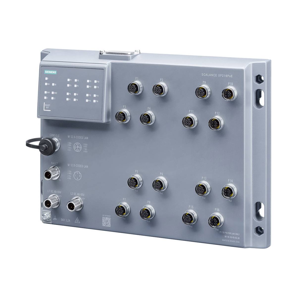 Siemens SCALANCE 6GK52160HA002AS6 XP216 Managed IE Switch, Telnet/HTTP/HTTPS/TFTP/FTP/GMRP/DCP/LLDP/SNMP v1/SNMP v2/SNMP v3/IGMP Protocol