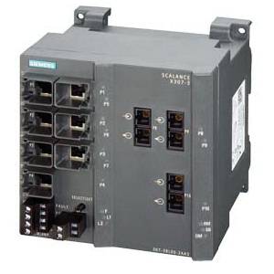 Siemens SCALANCE X307-3LD 6GK53073BM002AA3 Compact Managed Plus Ethernet Switch, 1000 Mbps, 10/100 Mbps Singlemode Interface, (7) RJ45 Port