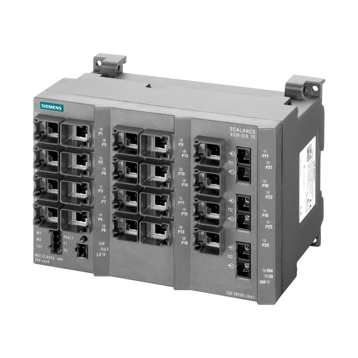 Siemens SCALANCE 6GK53203BF002AA3 X320-3LDFE Managed IE Switch, RJ-45 Port, Telnet/HTTP/HTTPS/TFTP/FTP/BOOTP/GMRP/DCP/LLDP/SNMP v1/SNMP v2/SNMP v3/IGMP Protocol