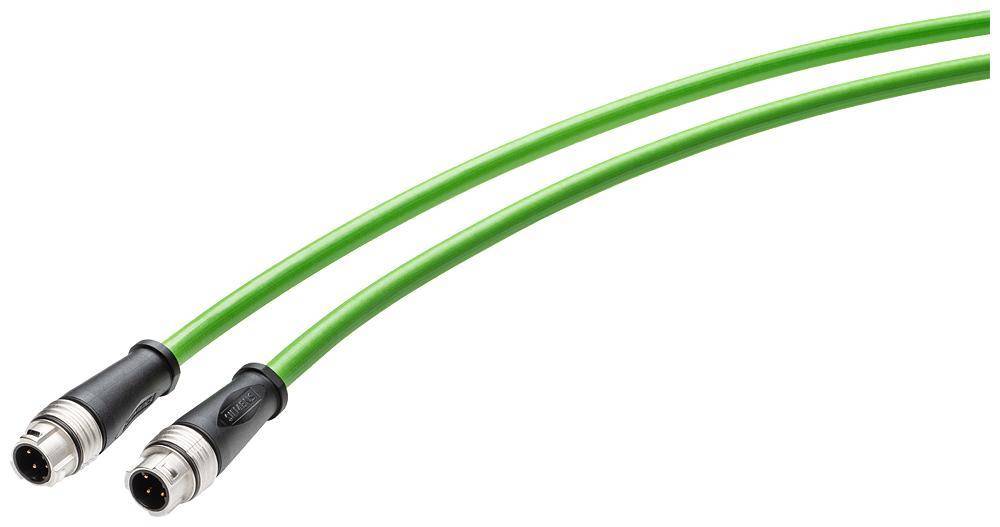 Siemens 6xv18718ah30 Cat 5e Pre-Assembled Network Cable, 80 VAC, 0.75 mm Conductor Braided Tin Plated Copper Conductor, 3 m L
