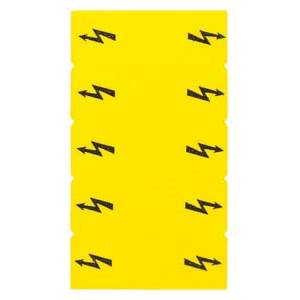 Siemens 8WH9060-5BA06 Warning Cover With Lightning Symbol, For Use With 8WH1 5.2 mm W 2.5 sq-mm Cross Section ALPHA FIX Terminal Block, DIN Rail Mounting, Plastic, Yellow