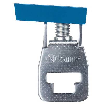 Siemens 8WH9126-0BA01 Connecting Terminal Element, For Use With 8WH 10.3 mm W, ALPHA FIX Terminal Block, 16 sq-mm N-Conductor Isolating Screw Terminal, 35 mm DIN Rail Mount, Composite, Blue