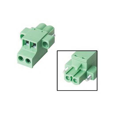 Siemens A5E02717632 Type 3 2-Pin Female Power Supply Connector, For Use w/ SIMATIC HMI Device, 26.5 mm H x 20 mm W x 15 mm THK, Plastic, Green