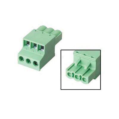 Siemens A5E03404000 Type 1 3-Pin Female Power Supply Connector, For Use w/ SIMATIC HMI Device, 27 mm H x 15.5 mm W x 15 mm THK, Plastic, Green