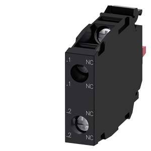 Siemens A6X30143955 3SU1 Contact Module, 2NC Contact, 10 A at 24 VDC, 0.1 A at 500 VAC Contact, Silver Alloy Contact