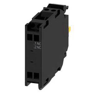 Siemens SIRIUS ACT A6X30144704 3SU14 Standard Contact Module, 1NC Contact, 10 A at 24 VAC, 0.1 A at 500 VDC Contact, Silver Alloy Contact, Black