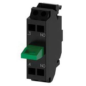 Siemens SIRIUS ACT A6X30144710 3SU14 Standard Contact Module, 1NO Contact, 10 A at 24 VAC, 0.1 A at 500 VDC Contact, Silver Alloy Contact, Black