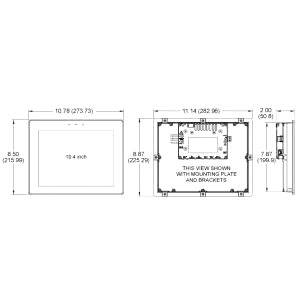 redlion® CR30001000000420 Widescreen HMI Operator Panel With Data Logging and Web Server, 10 to 30 VDC, 21 to 22 W, 10.4 in TFT LCD Display