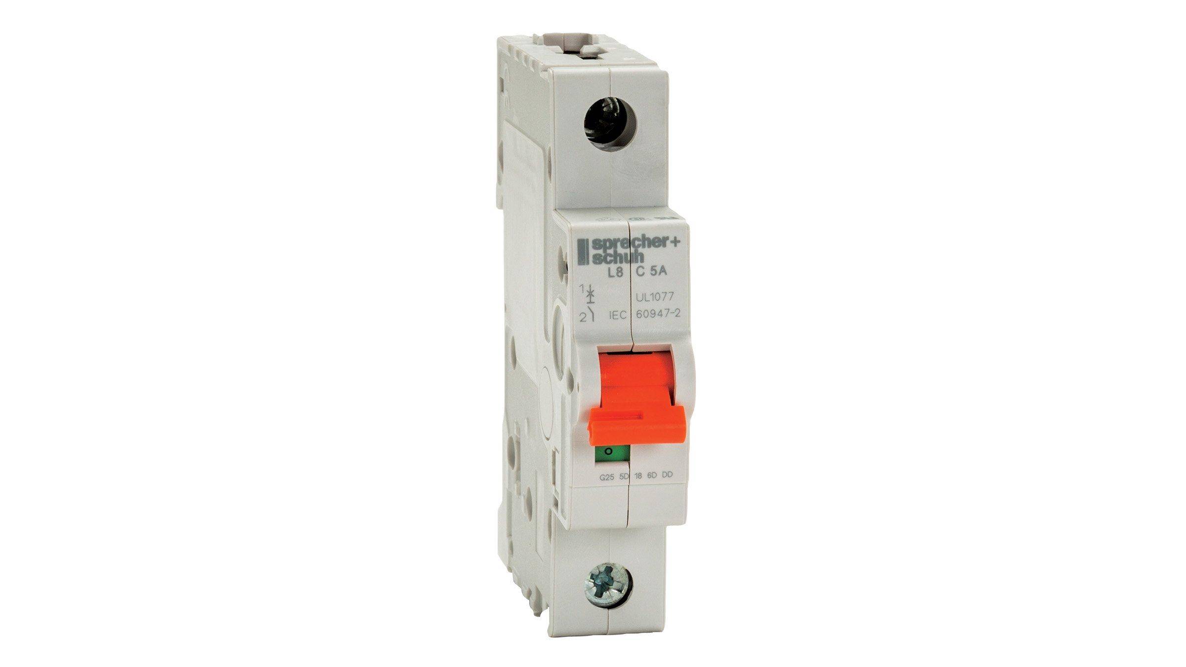 Sprecher + Schuh L8-13/3/D L8 Protector, 480Y/277 VAC, 13 A, 10 kA Interrupt, 3 Poles, D/Thermal Magnetic Trip