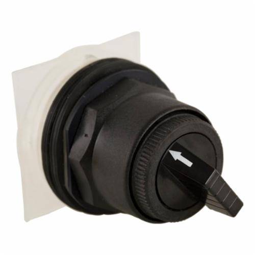 Schneider Electric Harmony™ 9001SKS11B Heavy Duty Non-Illuminated Selector Switch Operator, 30 mm, Round Knob Operator, 2 Positions, Black