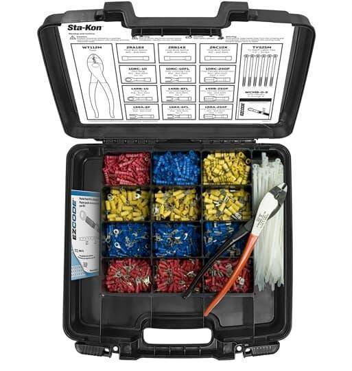 Sta-Kon® STAKIT Multi-Color Crimping Terminal Tool Kit, 12 Pieces, Metal