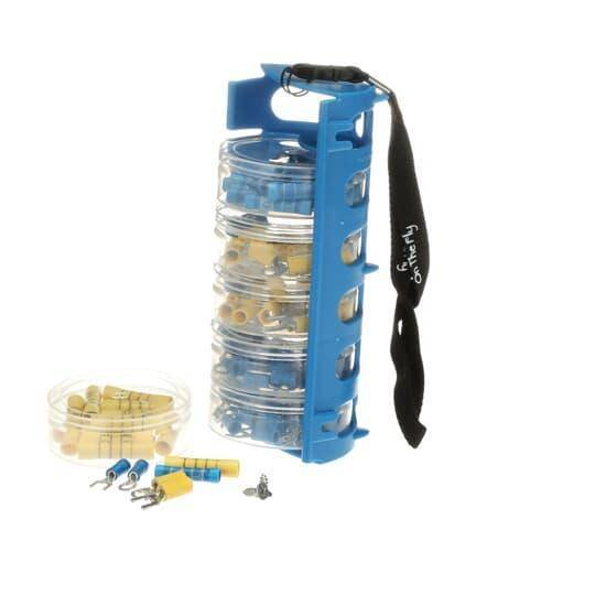Sta-Kon® Sta-Kon® STA-ORG Terminal and Splice Organizer Kit, 130 Pieces, Vinyl, Blue/Yellow