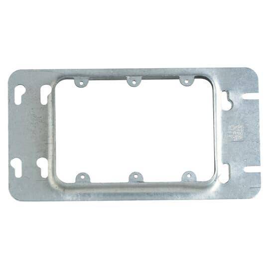 Steel City® 3GC-5R Outlet Raised Gang Box Cover, 8-13/16 in L x 4-11/16 in W, Steel