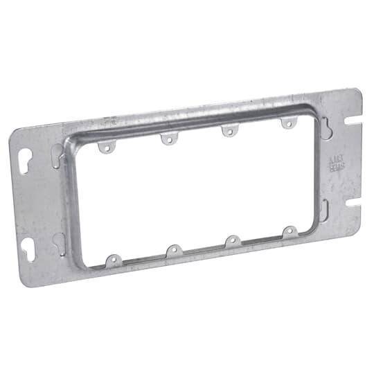 Steel City® 4GC-5R Outlet Raised Gang Box Cover, 10-5/8 in L x 4-11/16 in W, Steel