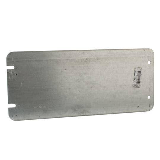 Steel City® 4-GCB Blank Flat Outlet Box Cover, 10-5/8 in L x 4-11/16 in W, Steel