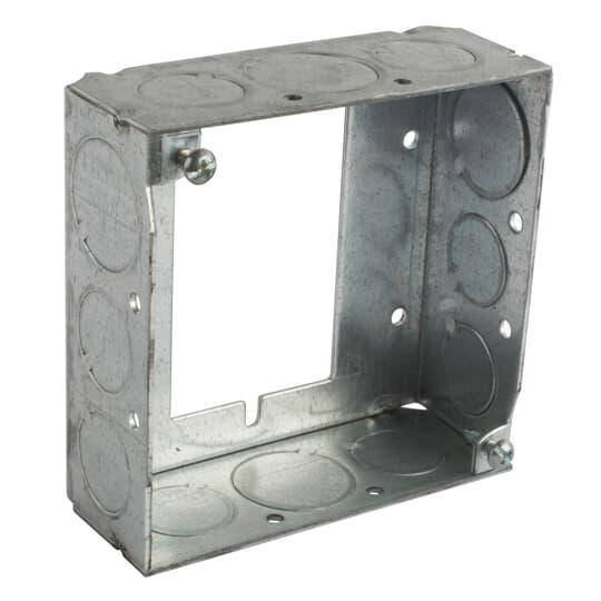 Steel City® 4-SW-EA-SPL 1-Outlet Welded Style Extension Ring, 4 in L x 4 in W x 1-1/2 in D, Steel