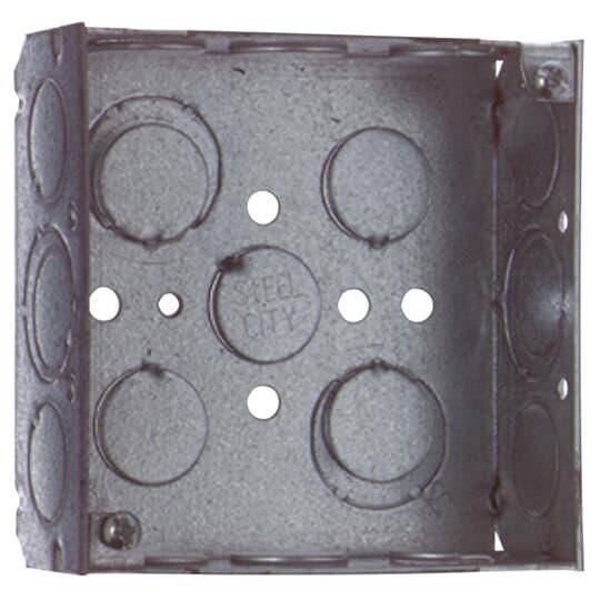 eFab™ 521511234EWP Outlet Box, Steel, 21 cu-in Capacity, (1) Outlets, (17) Knockouts, 4 in H x 4 in W x 1-1/2 in D