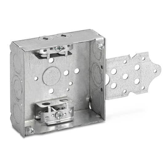 Steel City® 52151-BX Outlet Box, Steel, 21 cu-in Capacity, (1) Outlets, (11) Knockouts, 4 in H x 4 in W x 1-1/2 in D