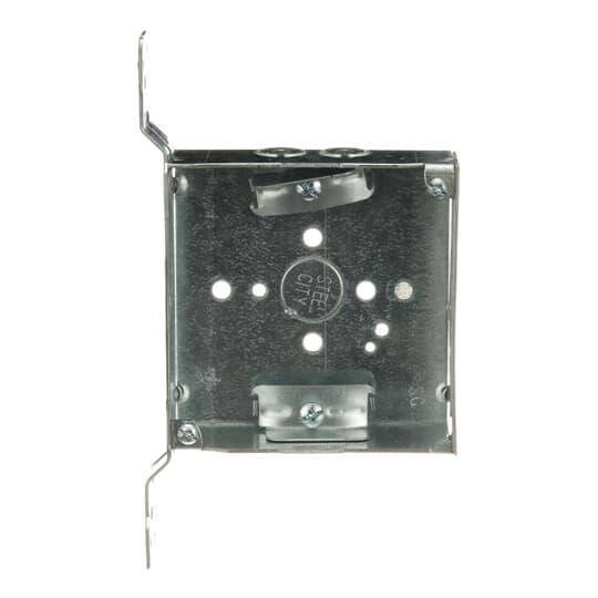 Steel City® 52151-CVN Outlet Box, Steel, 21 cu-in Capacity, (1) Outlets, (11) Knockouts, 4 in H x 4 in W x 1-1/2 in D