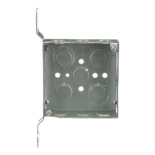 Steel City® 52151-CV-1/2-3/4 Outlet Box, Steel, 21 cu-in Capacity, (1) Outlets, (11) Knockouts, 4 in H x 4 in W x 1-1/2 in D
