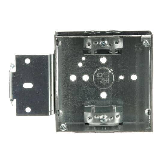 Steel City® 52151-MS-X Outlet Box, Steel, 21 cu-in Capacity, (1) Outlets, (8) Knockouts, 4 in H x 4 in W x 1-1/2 in D