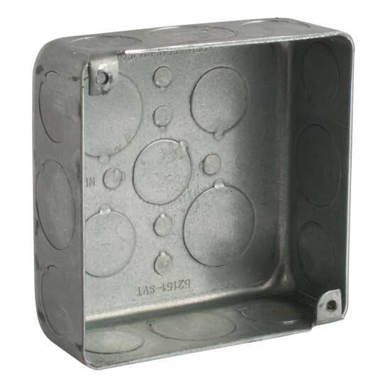 Steel City® 52151-SVT Vaportight Outlet Box, Steel, 21 cu-in Capacity, (1) Outlets, (17) Knockouts, 4 in H x 4 in W x 1-1/2 in D