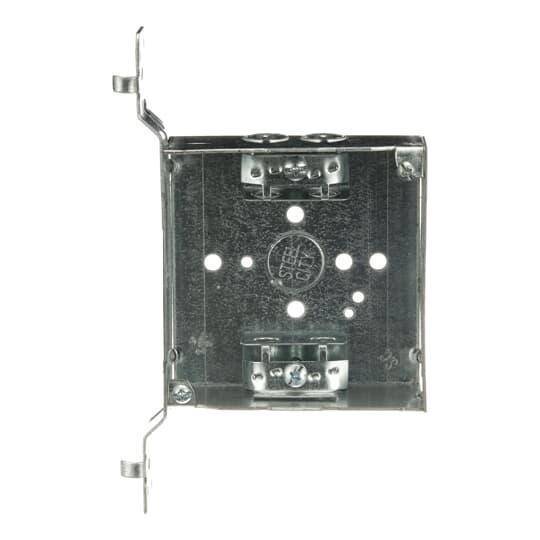 Steel City® 52151-VX Outlet Box, Steel, 21 cu-in Capacity, (1) Outlets, (11) Knockouts, 4 in H x 4 in W x 1-1/2 in D