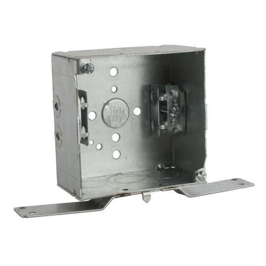 Steel City® 52171-CVX Outlet Box, Steel, 30.3 cu-in Capacity, (1) Outlets, (2) Knockouts, 4 in H x 4 in W x 2-1/8 in D