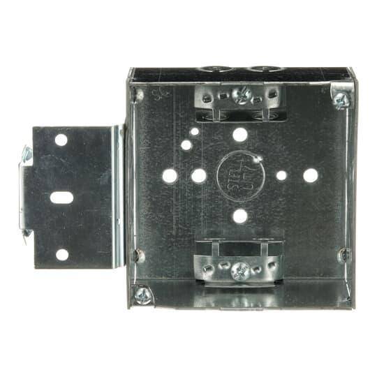 Steel City® 52171-MSX Outlet Box, Steel, 30.3 cu-in Capacity, (1) Outlets, (11) Knockouts, 4 in H x 4 in W x 2-1/8 in D