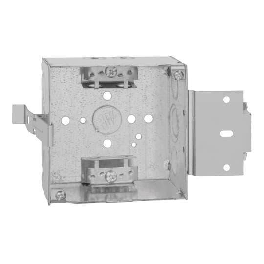 Steel City® 52171-MSX Outlet Box, Steel, 30.3 cu-in Capacity, (1) Outlets, (11) Knockouts, 4 in H x 4 in W x 2-1/8 in D
