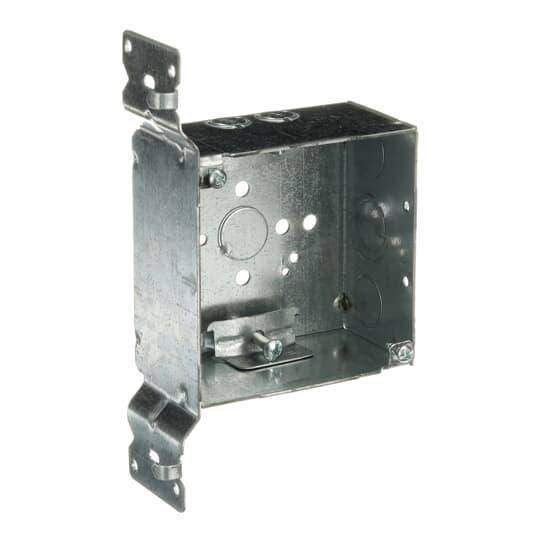 Steel City® 52171-VN Outlet Box, Steel, 30.3 cu-in Capacity, (1) Outlets, (11) Knockouts, 4 in H x 4 in W x 2-1/8 in D