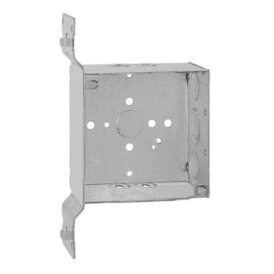 Steel City® 52171-VN Outlet Box, Steel, 30.3 cu-in Capacity, (1) Outlets, (11) Knockouts, 4 in H x 4 in W x 2-1/8 in D