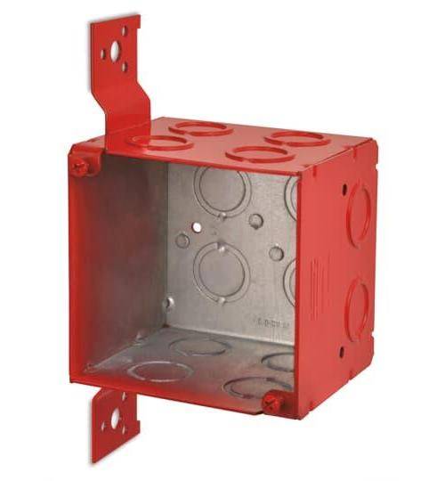 Steel City® 521911234CVRD Specialty Outlet Box, Steel, 46 cu-in Capacity, (1) Outlets, (14) Knockouts, 4 in H x 4 in W x 3-1/2 in D