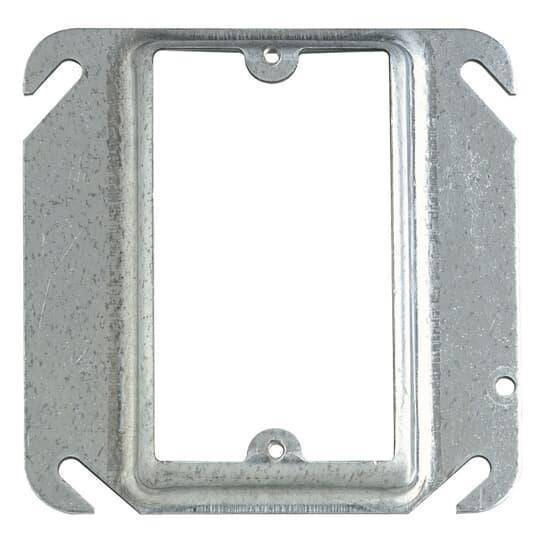 Steel City® 52C1-50R Flat Outlet Box Cover, 4 in L x 4 in W, Steel