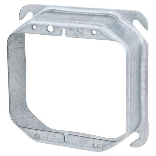 Steel City® 52C21-25R Square Outlet Box Cover, 4 in L x 4 in W, Steel