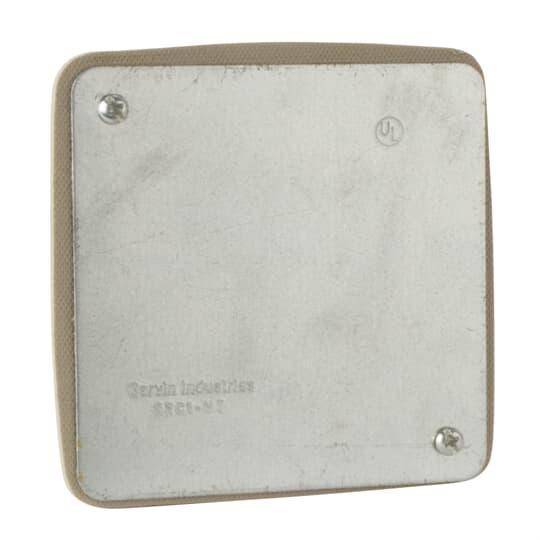 Steel City® 52-C-1-VT Vaportight Outlet Box Cover, 4 in L x 4 in W, Blank/Flat Cover, Steel