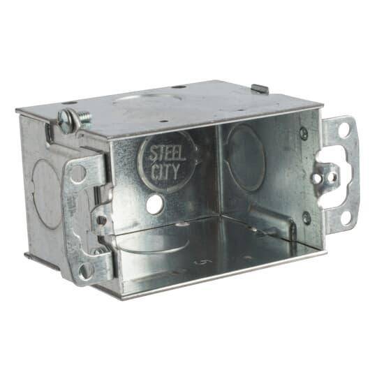 Steel City® 52-TB Switch Boxes, Galvanized Steel, 12.5 cu-in Capacity, 2 in W x 2-1/2 in D x 3 in L