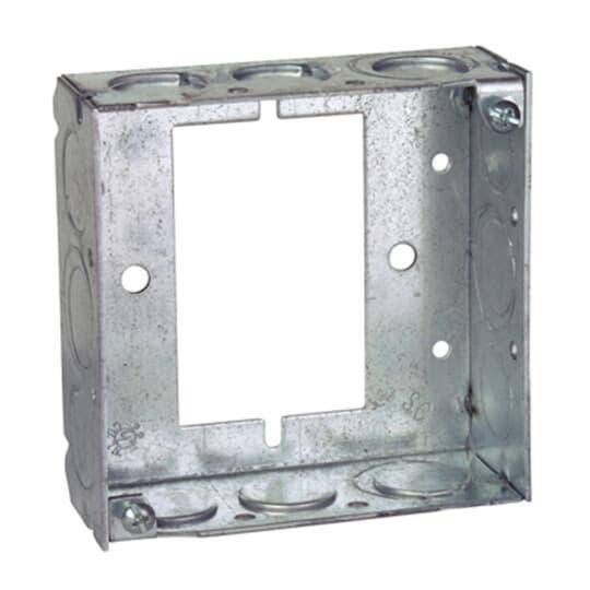 Steel City® 531511/23/4UB-30 1-Outlet Extension Ring, 4 in L x 4 in W x 1-1/2 in D, Steel