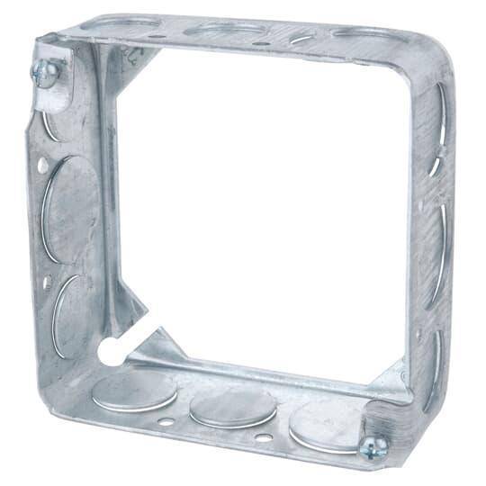 Steel City® 53151-1/2-3/4 1-Outlet Extension Ring, 4 in L x 4 in W x 1-1/2 in D, Steel
