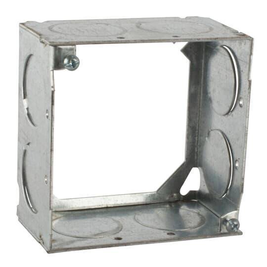 Steel City® 53171-1 1-Outlet Extension Ring, 4 in L x 4 in W x 2-1/8 in D, Steel