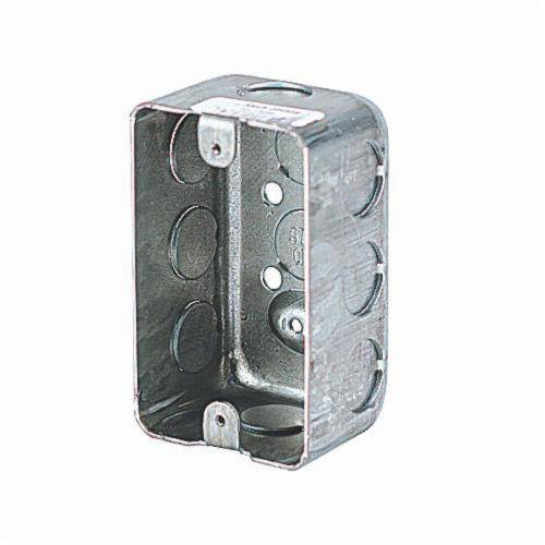 Steel City® 58351.5 Utility Box, Steel, 10.3 cu-in Capacity, 1 Gang, 6 Knockouts