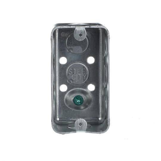 Steel City® 58361-12-CN Drawn Style Utility Box With Ground Screw, Steel, 13 cu-in Capacity, 1 Gangs, 1 Outlets, 10 Knockouts